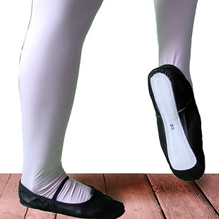 Zapatillas para ballet en cuero color negro